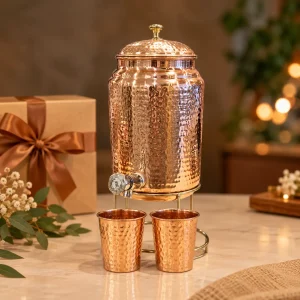 copper dispenser with cups